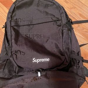 Supreme black full size backpack